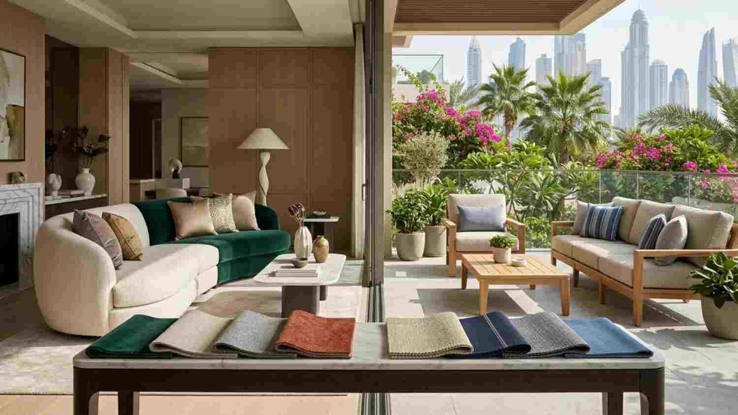 Outdoor upholstery fabric swatches in dubai.